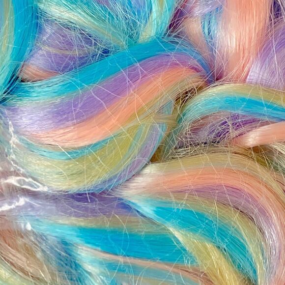 Rainbow Wig for Mermaid Fairy Princess Halloween Costume Multicolor Pastels NEW - Picture 3 of 6